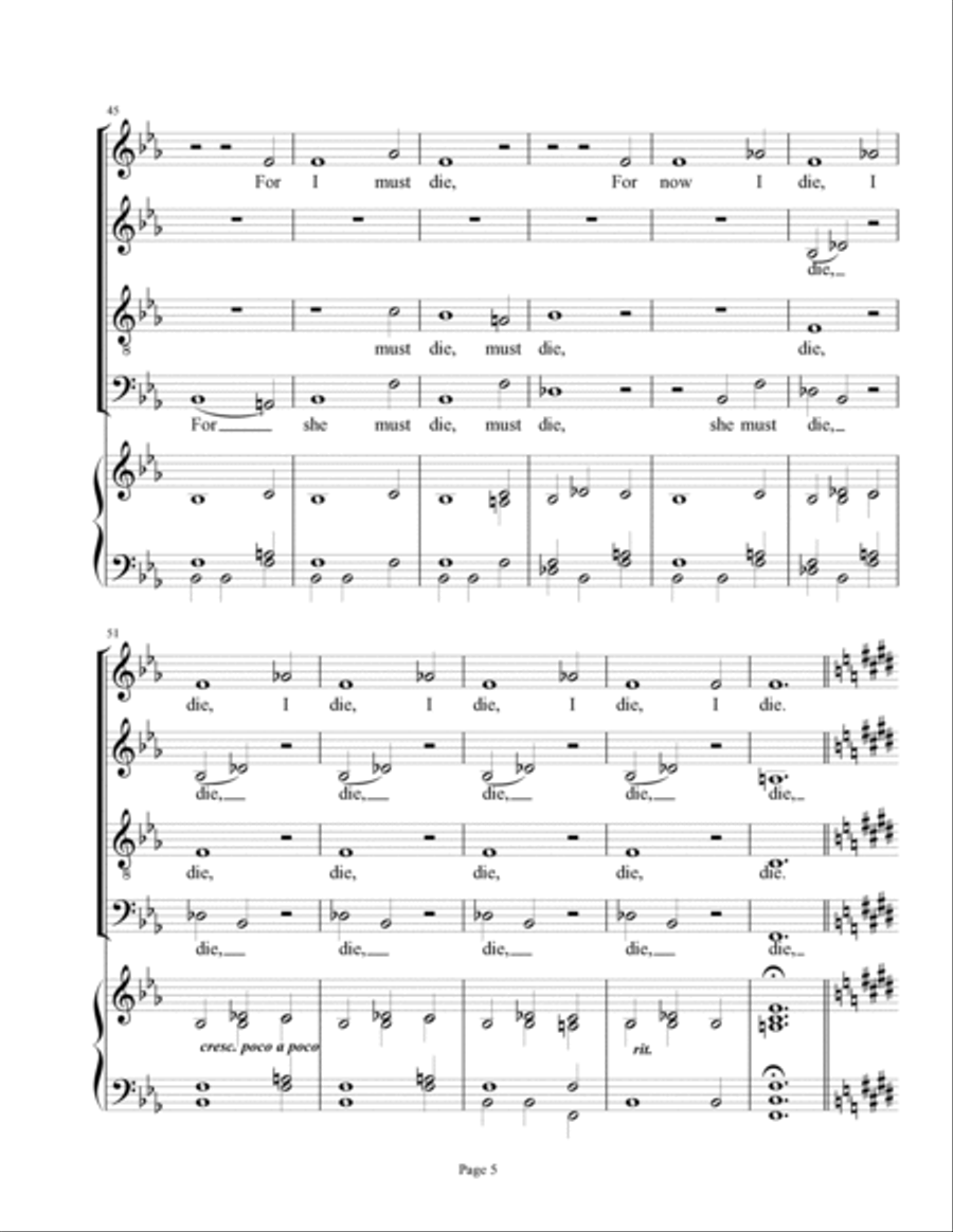 O Death, rock me asleep 4-Part scores gallery preview page 5
