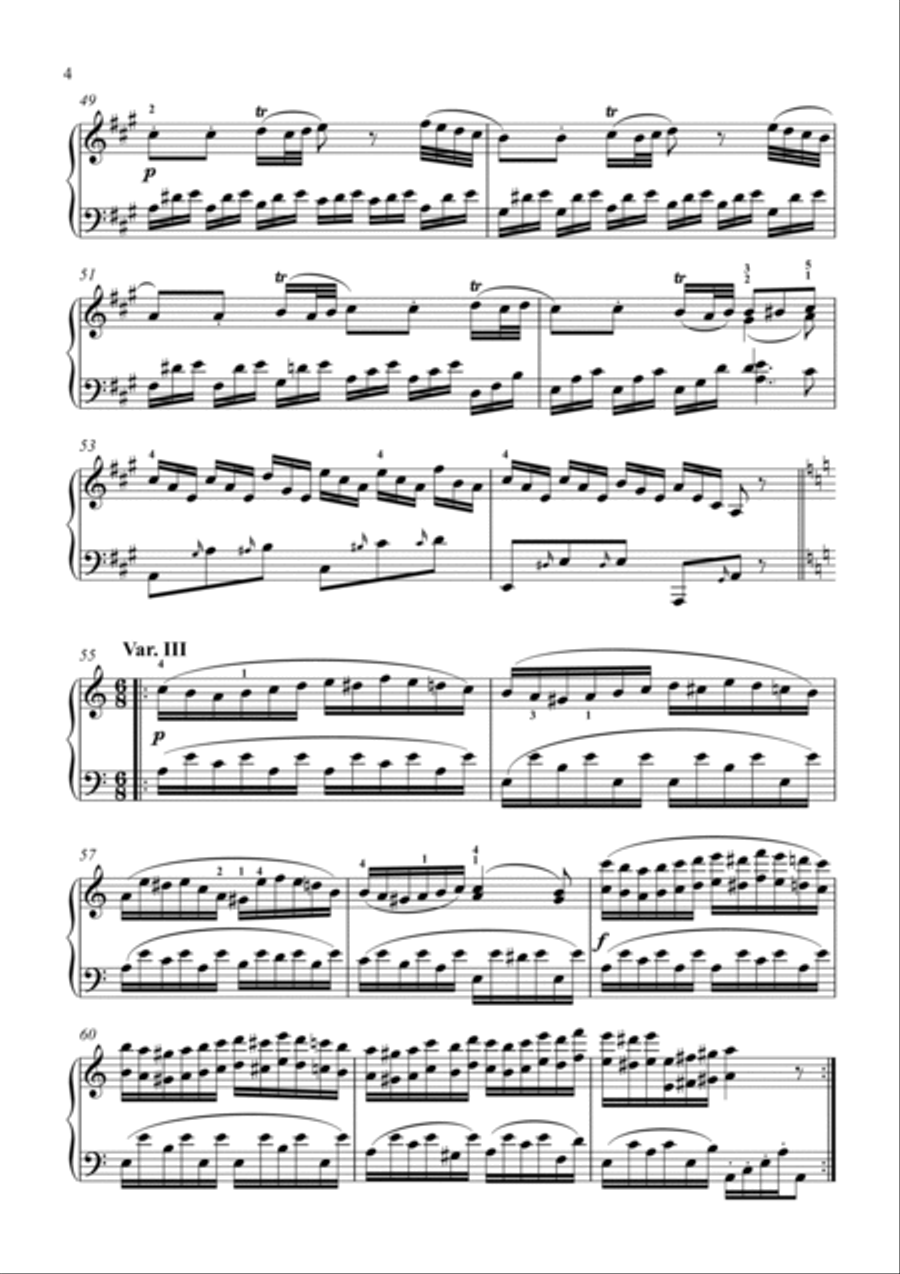 Mozart-Piano Sonata No.11 in A major, K.331 (Alla Turca) Piano Solo scores gallery preview page 5