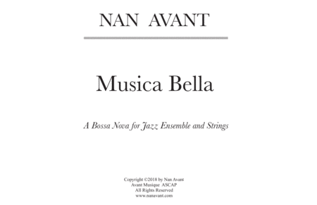 Musica Bella- (A Bossa Nova for Jazz Ensemble and Strings) image number null