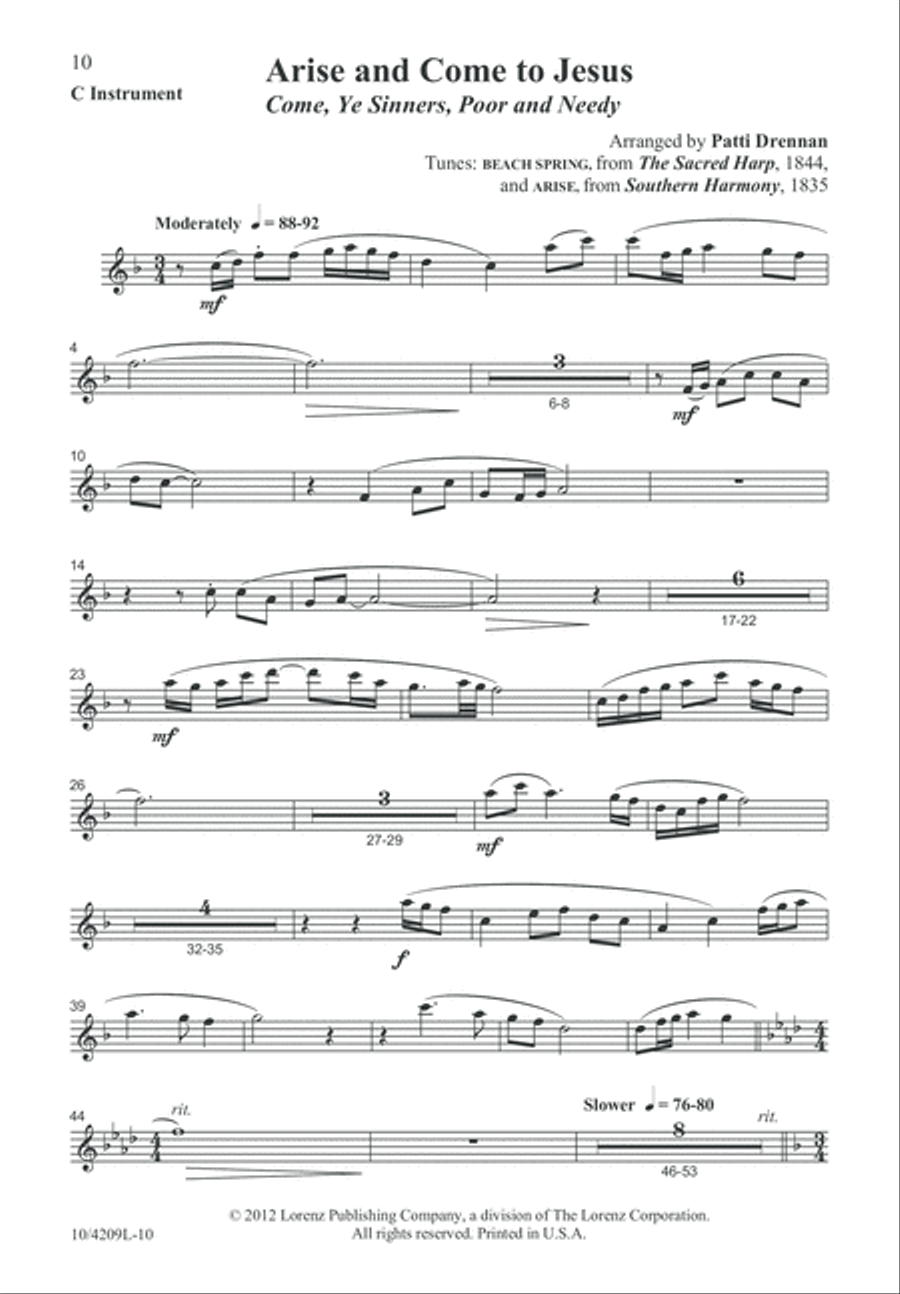 Arise and Come to Jesus Arise and Come to Jesus 4-Part scores gallery preview page 10