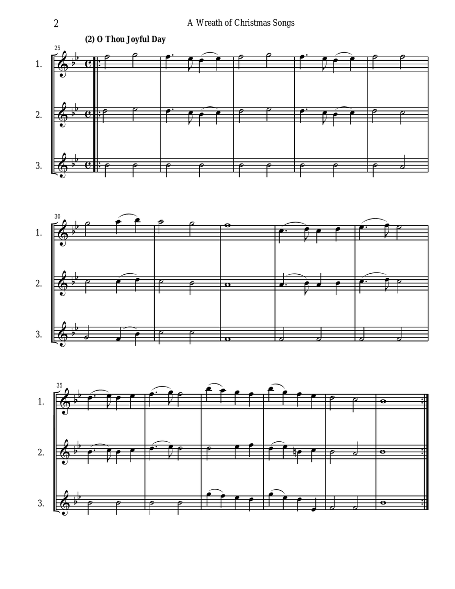 A Wreath of Christmas Songs - easy woodwind trios Woodwind Trio scores gallery preview page 4