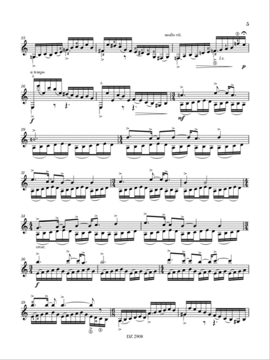 Arctic Sonata Classical Guitar scores gallery preview page 5