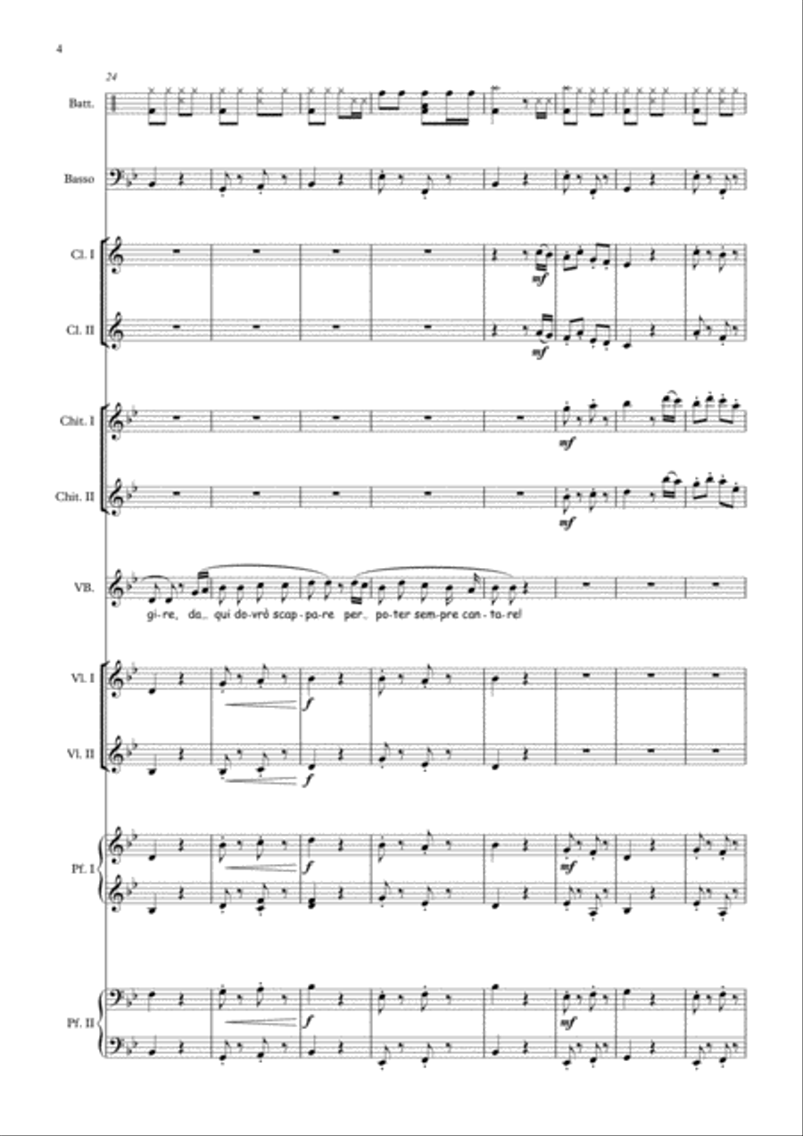 Il gallo (School orchestra version) Unison Choir scores gallery preview page 4