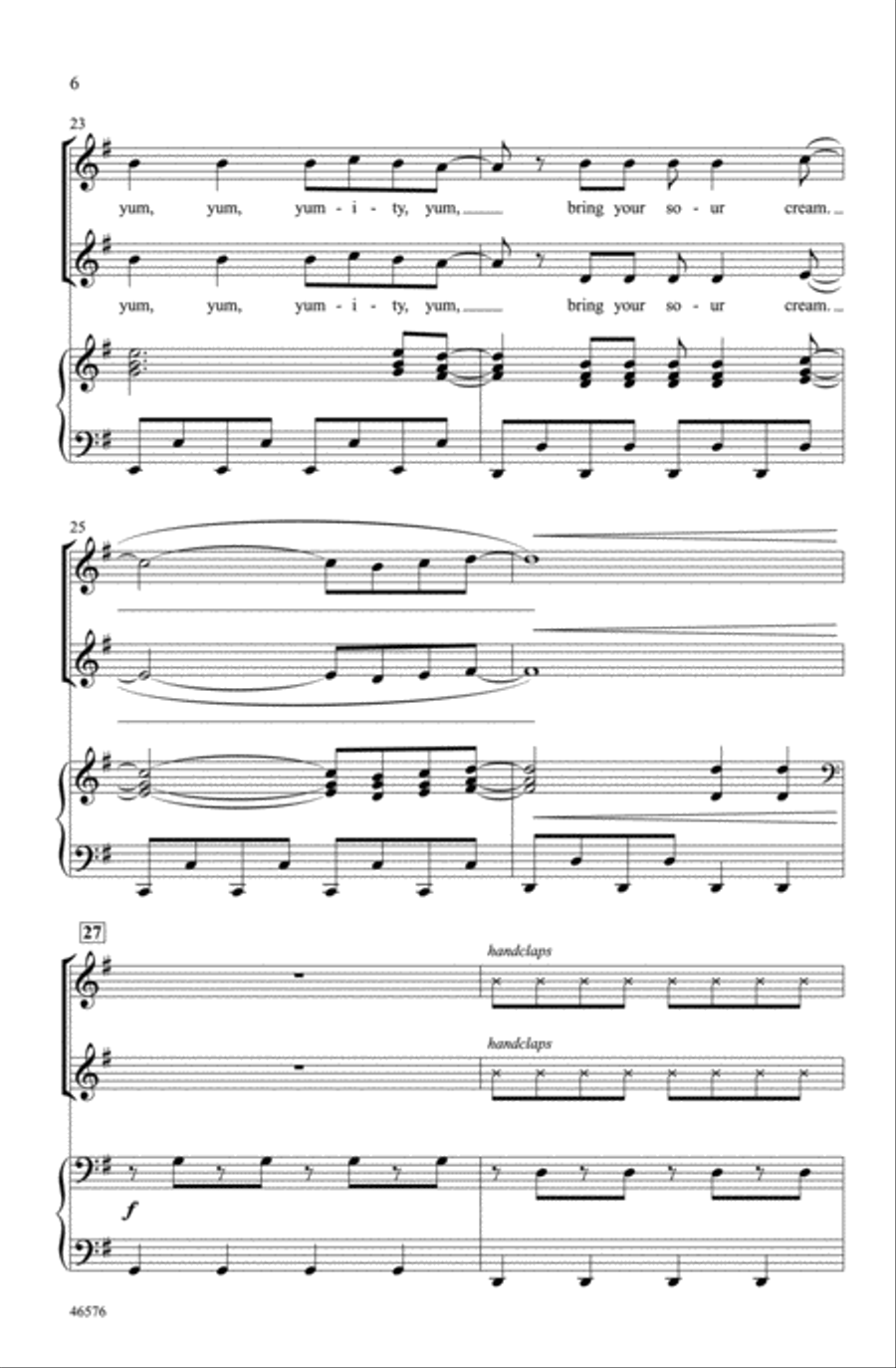 Raining Tacos Choir scores gallery preview page 5