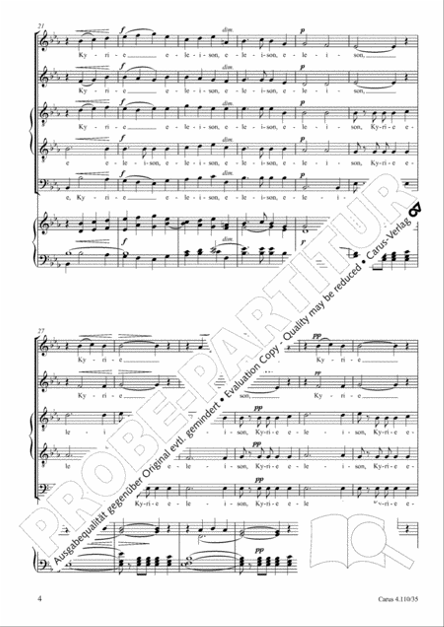 Kyrie eleison SATTB scores gallery preview page 5