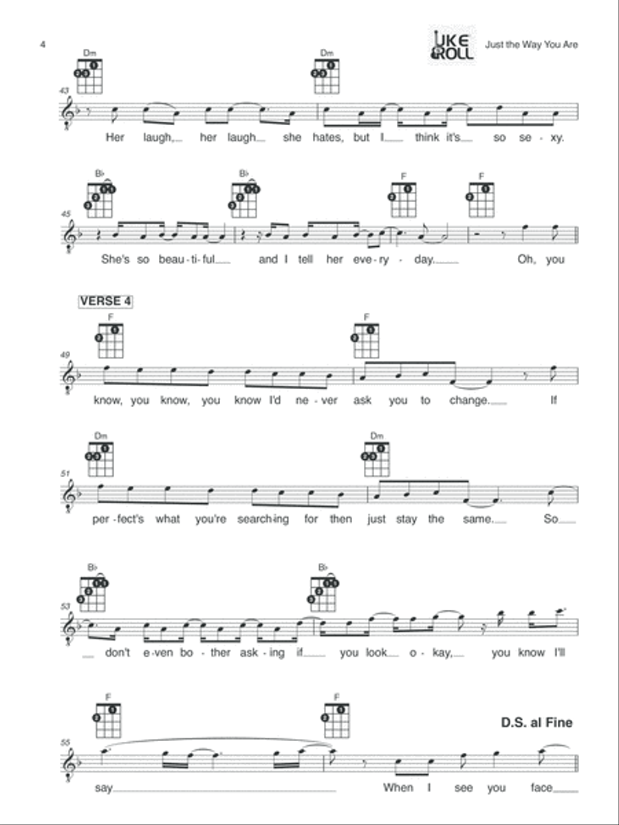 Just The Way You Are Ukulele scores gallery preview page 4
