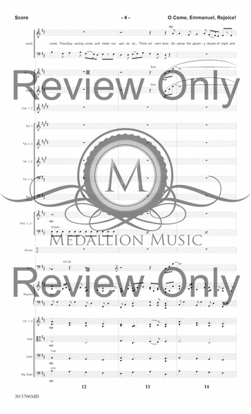 O Come, Emmanuel, Rejoice! - Orchestral Score and CD with Printable Parts