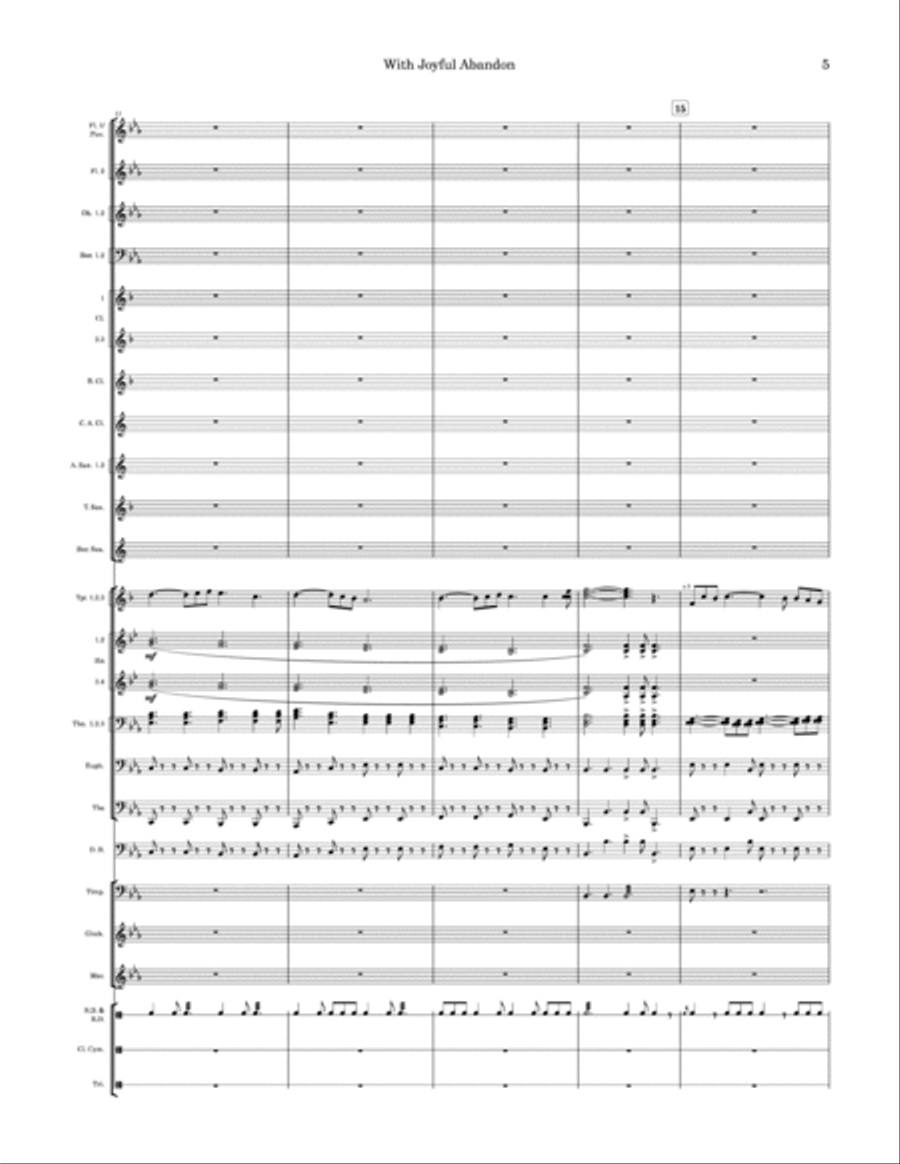 With Joyful Abandon Concert Band scores gallery preview page 6