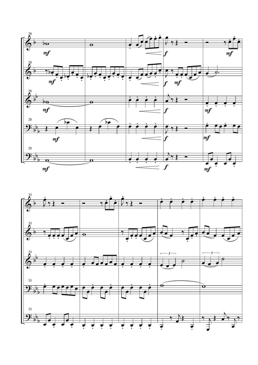 Do You Want To Build A Snowman? Brass Ensemble scores gallery preview page 5
