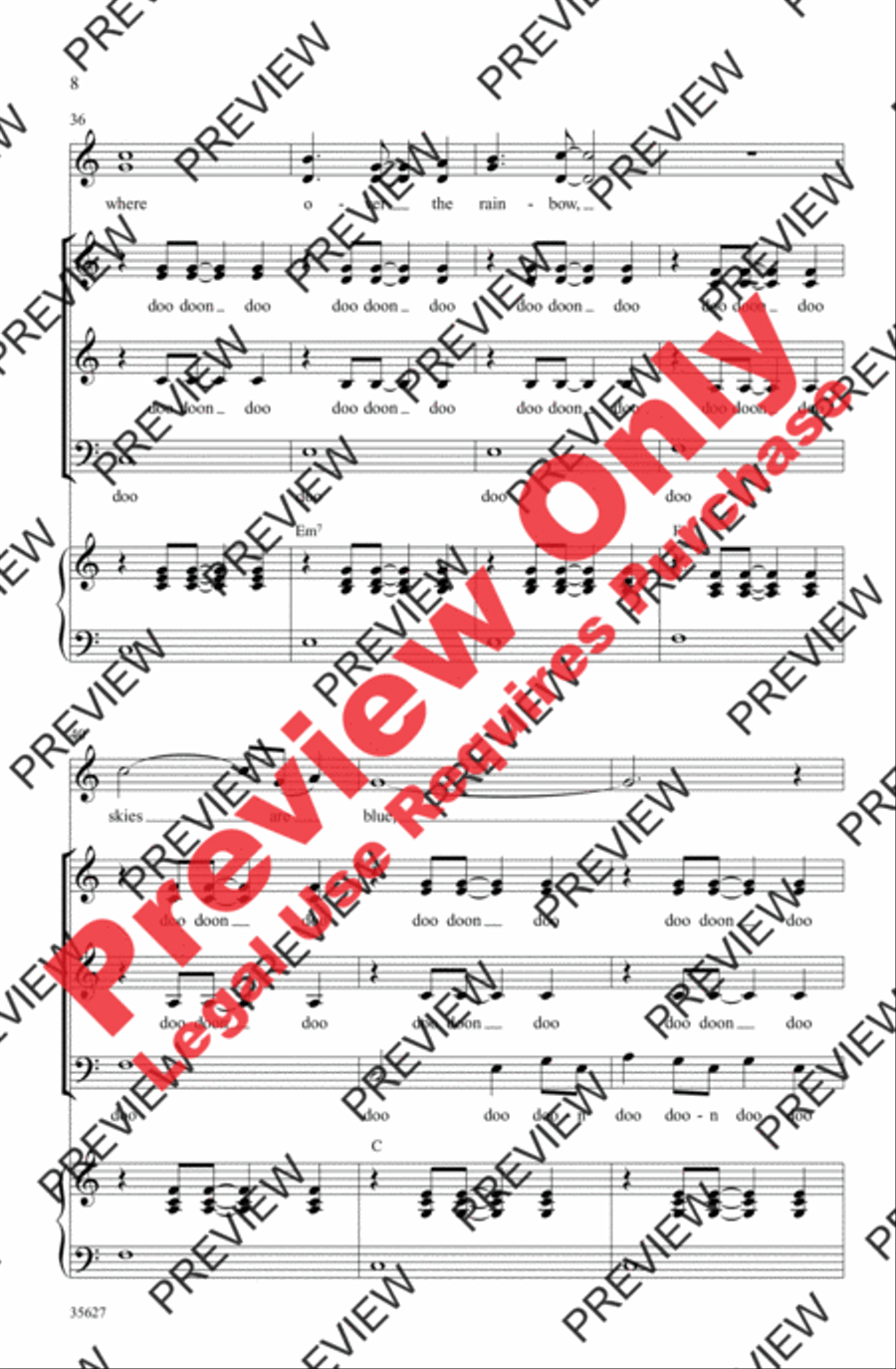 Over the Rainbow Over the Rainbow 3-Part scores gallery preview page 8