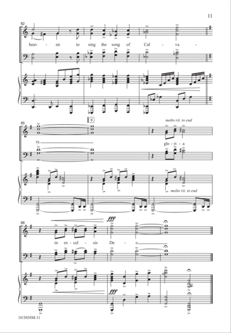 He Left the Music of Heaven Divisi scores gallery preview page 11