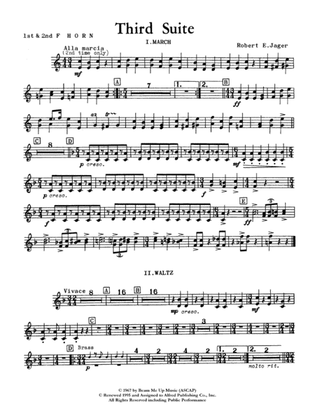 Third Suite (I. March, II. Waltz, III. Rondo): 1st & 2nd F Horns