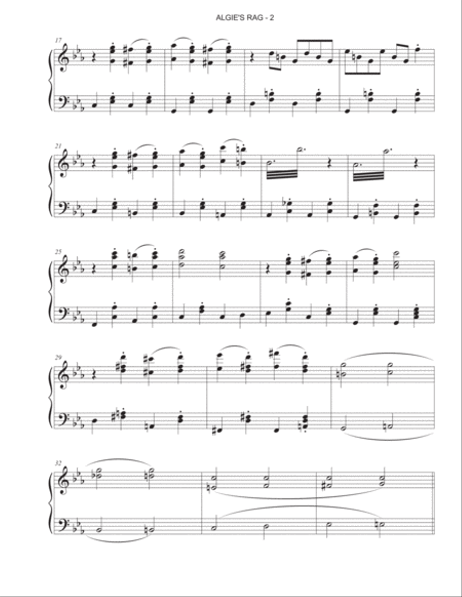 Algie's Rag Piano Solo scores gallery preview page 3