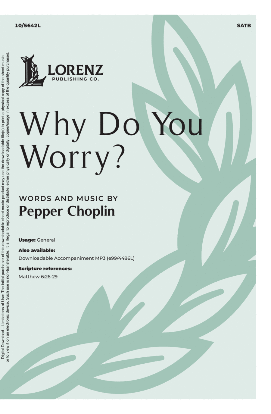 Why Do You Worry? Why Do You Worry? 4-Part scores gallery preview page 1