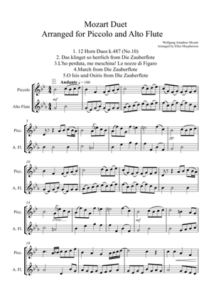 Mozart Duet arranged for Piccolo and Alto Flute