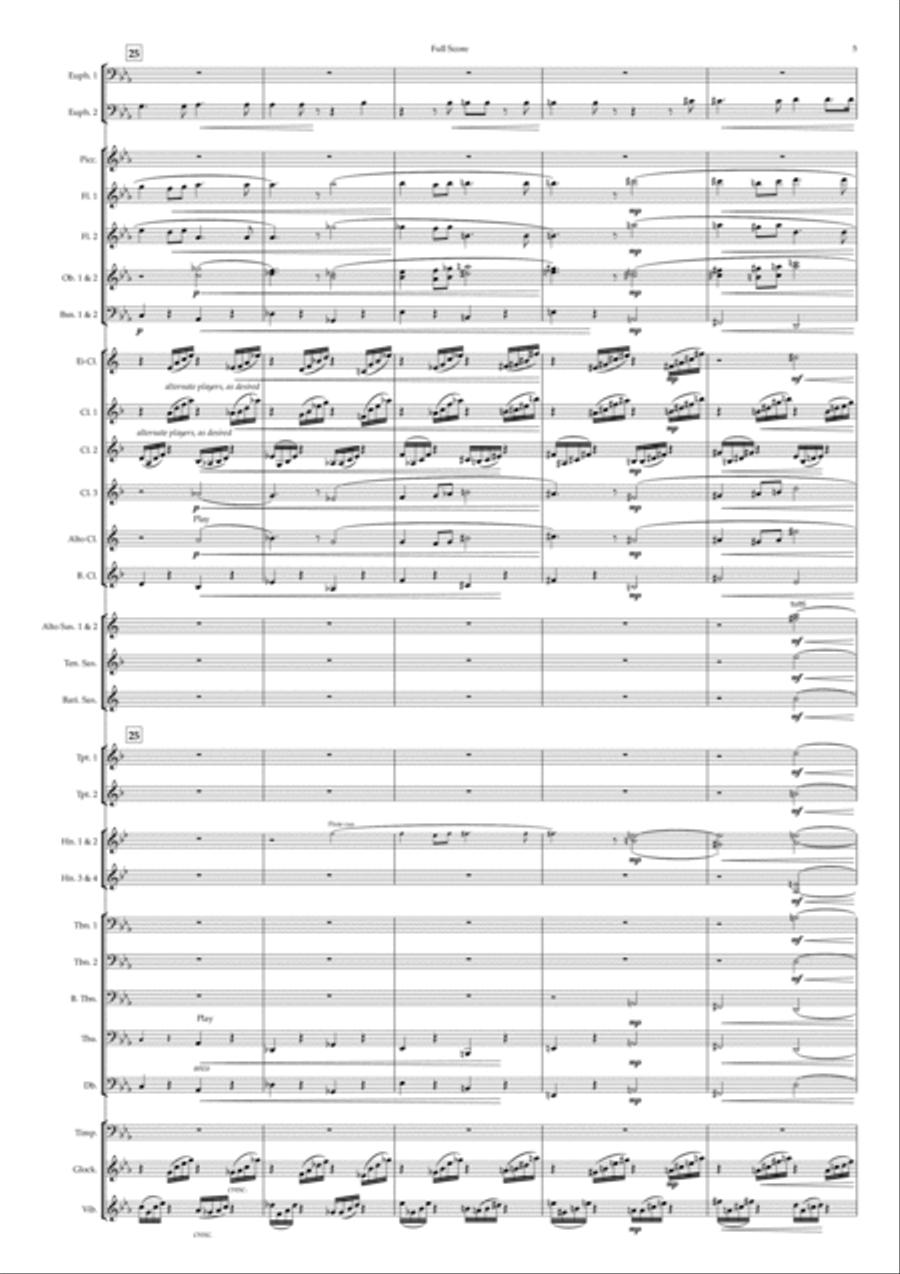 Deep Inside the Sacred Temple (Au fond du temple saint) from 'The Pearl Fishers' Concert Band scores gallery preview page 5