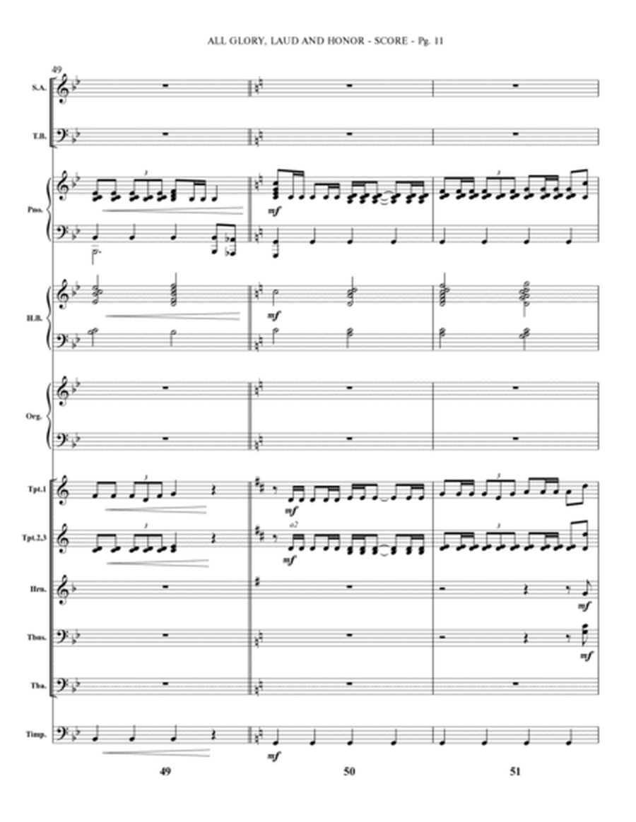 All Glory, Laud and Honor - Conductor Score (Full Score)