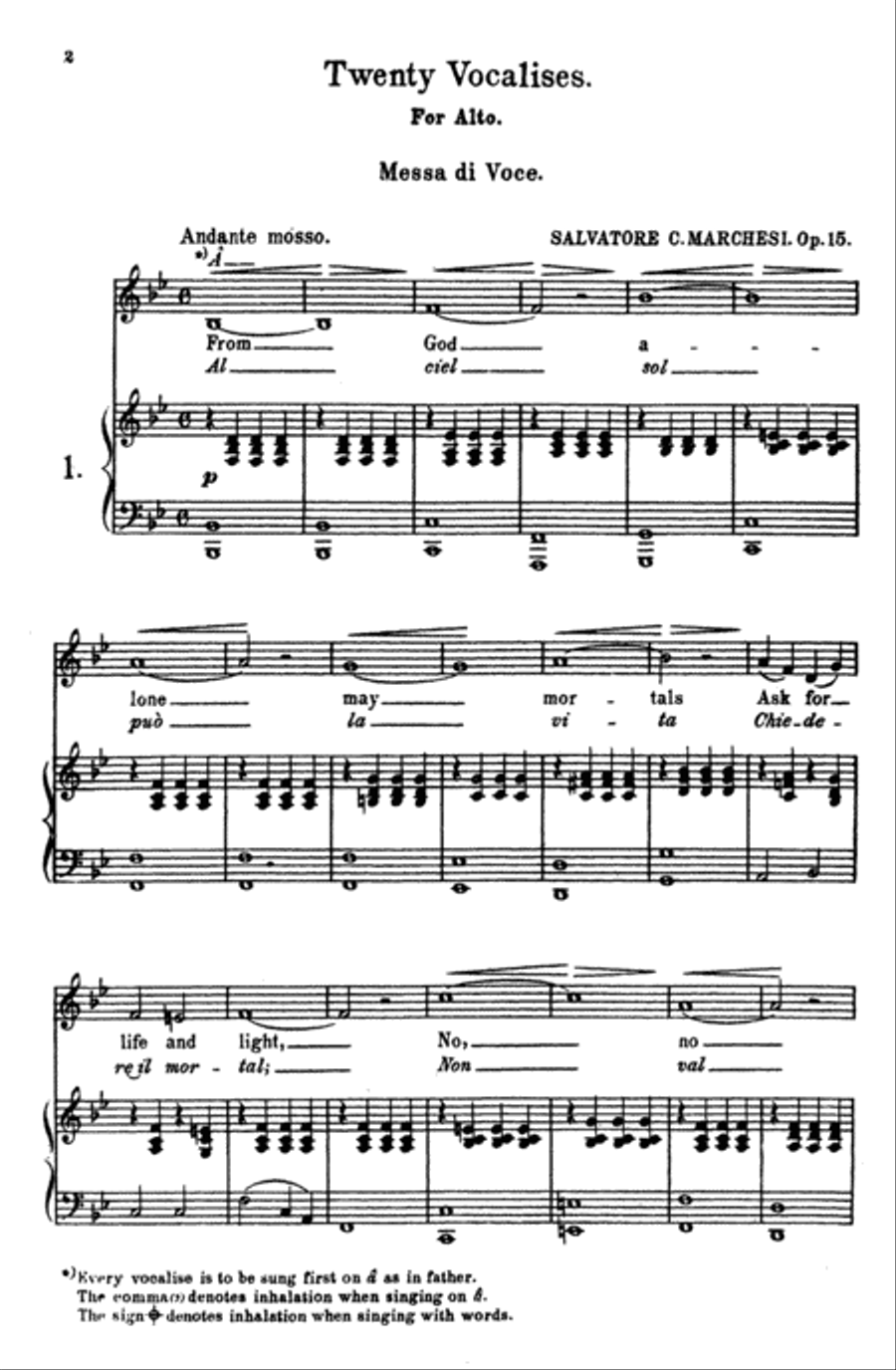 Twenty Elementary and Progressive Vocalises, Op. 15 Voice scores gallery preview page 5
