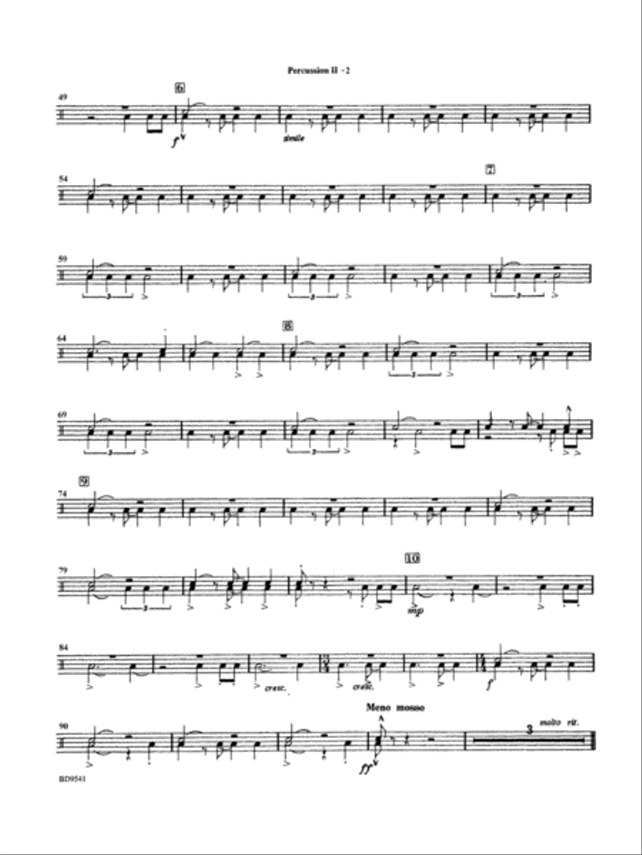 Alvamar Overture: 2nd Percussion Concert Band scores gallery preview page 2