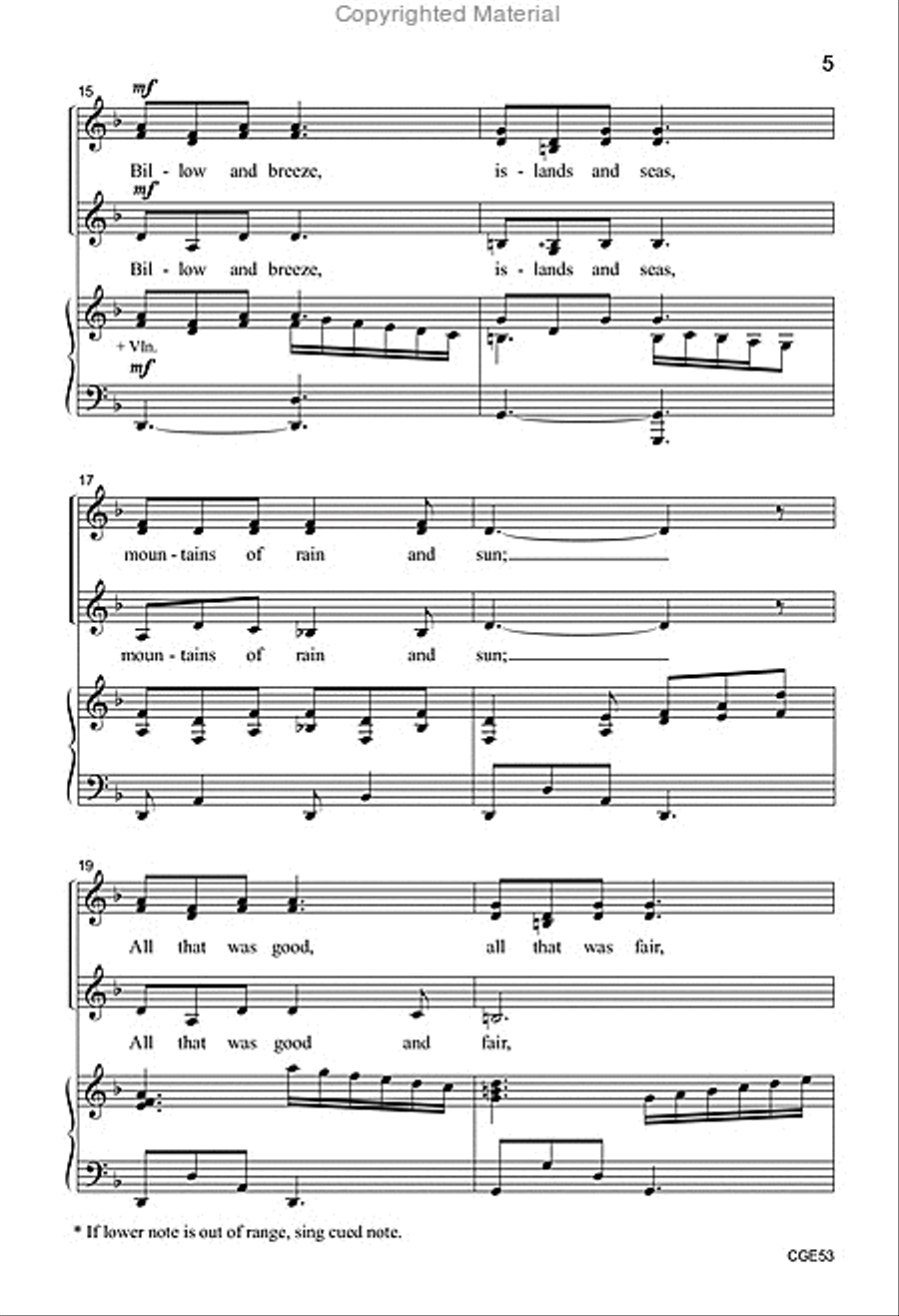 Over the Sea to Skye (SSA with Opt. Violin) SSA scores gallery preview page 4