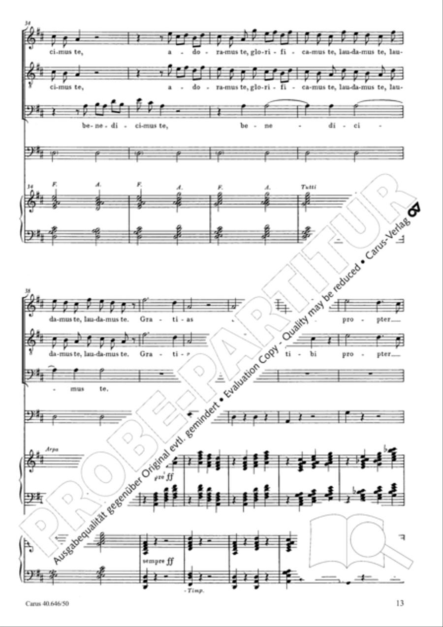 Mass in A major STB scores gallery preview page 15