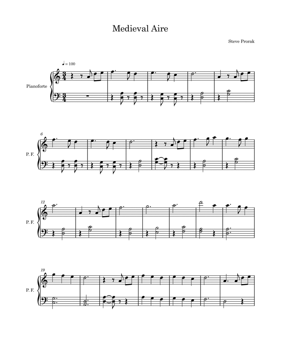 Medieval Aire Medieval Aire Harpsichord scores gallery preview page 1