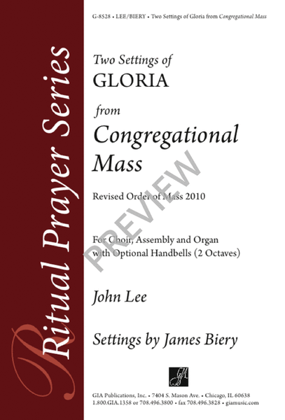 Two Settings of Gloria from "Congregational Mass" image number null