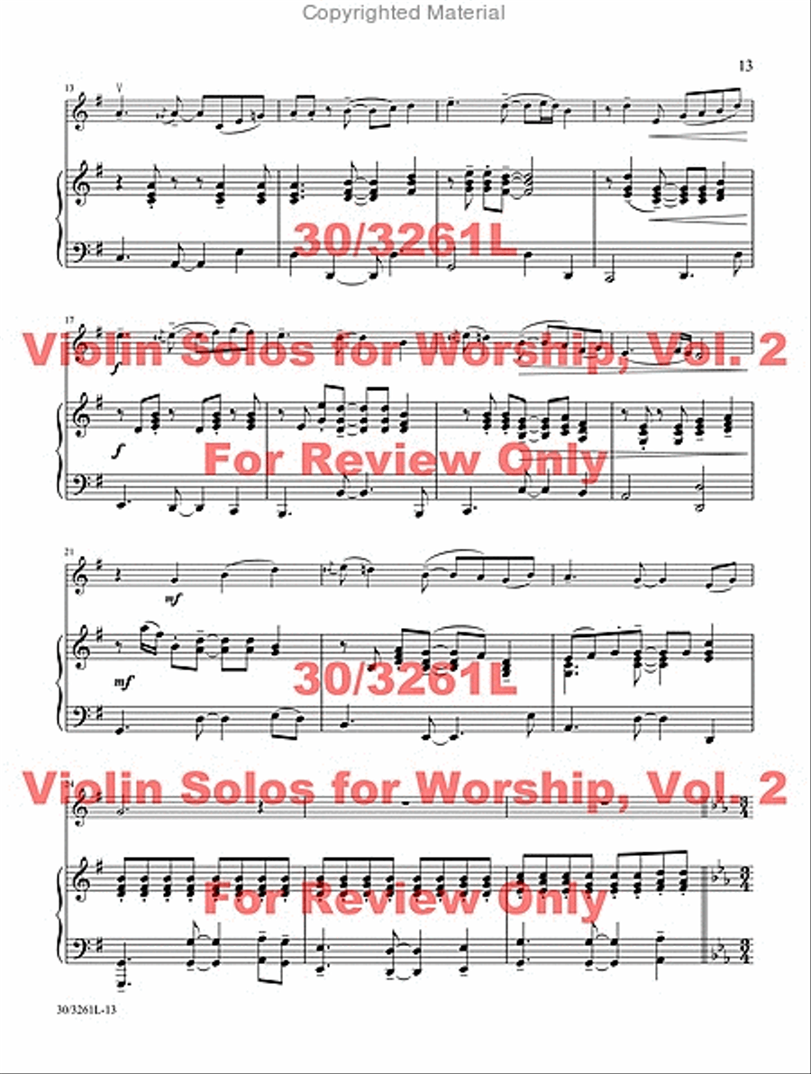 Violin Solos for Worship, Vol. 2 image number null