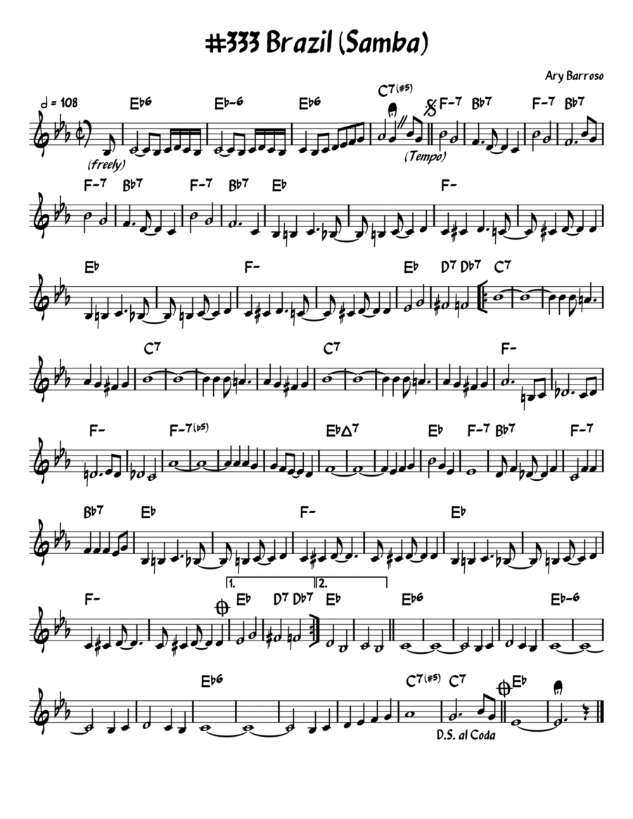 Brazil Piano scores gallery preview page 1
