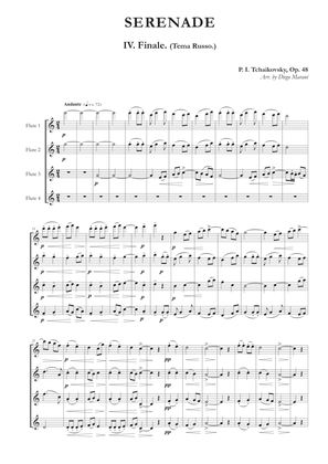 "Finale" from Serenade Op. 48 for Flute Quartet