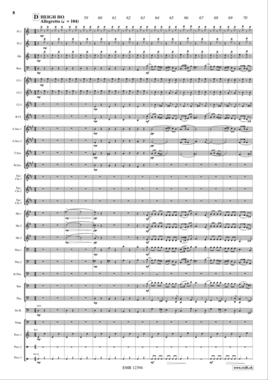 Snow White And The Seven Dwarfs Concert Band scores gallery preview page 8
