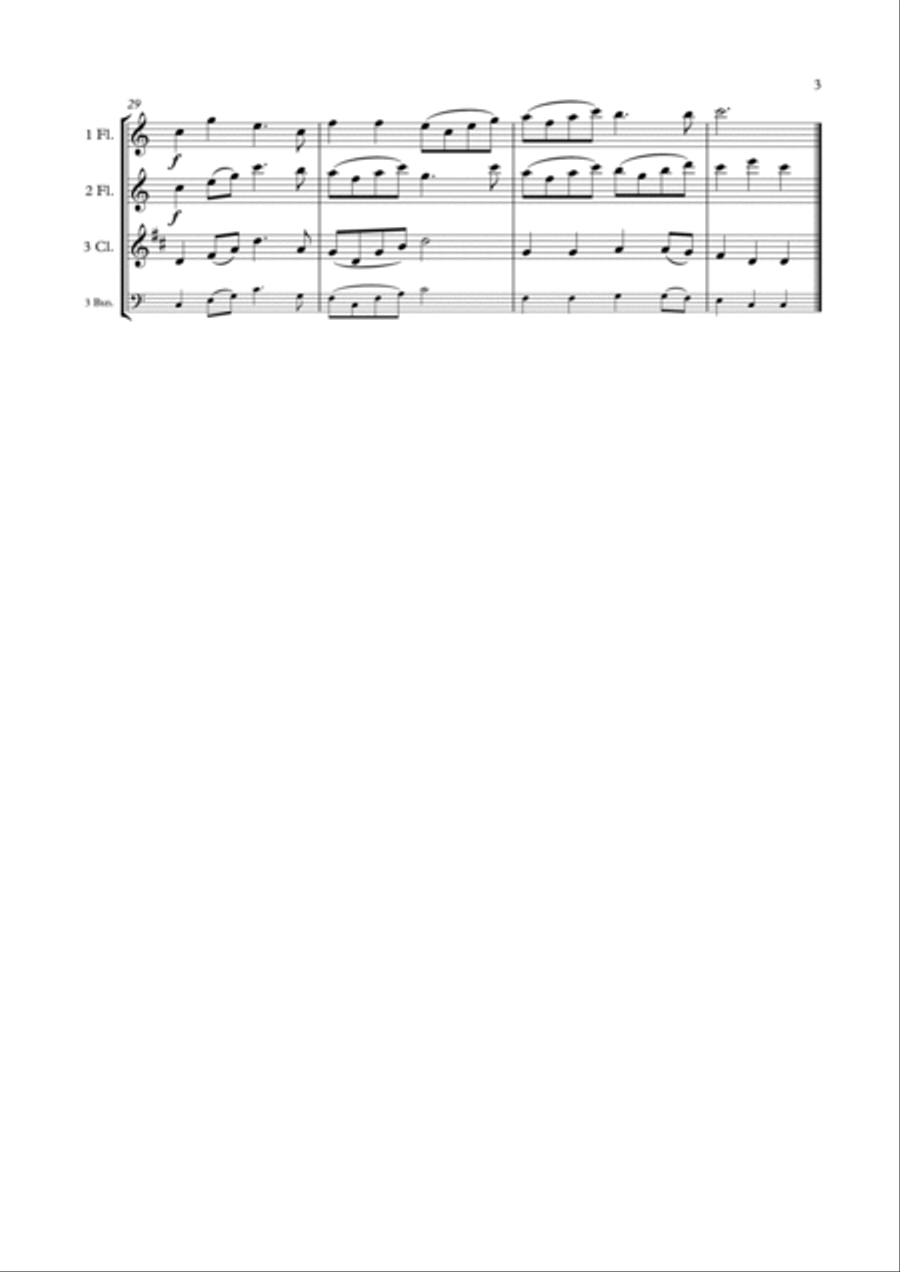Sheffield Hornpipe (2 flutes & clarinet/bassoon) Woodwind Trio scores gallery preview page 4