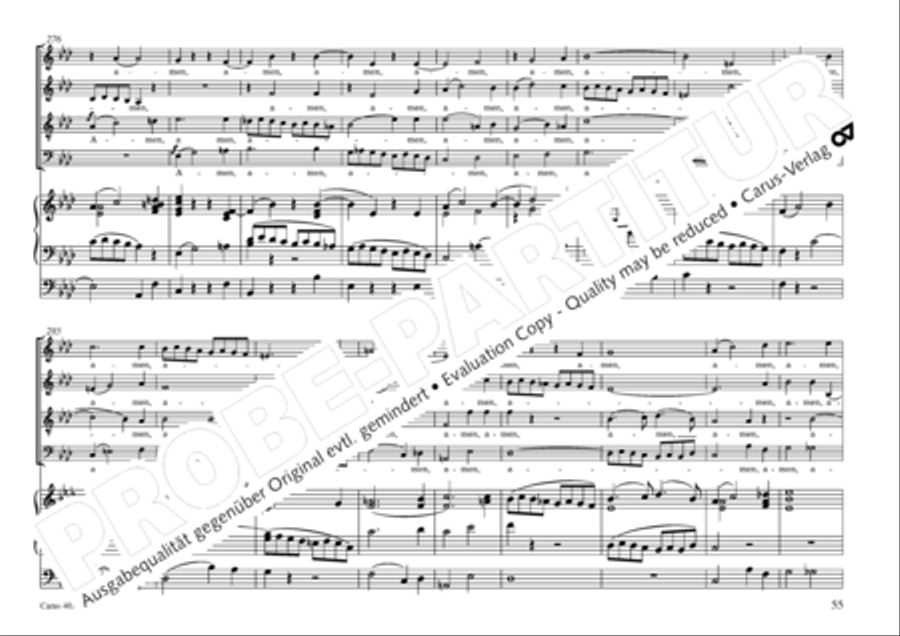 Missa sacra C Minor 4-Part scores gallery preview page 56