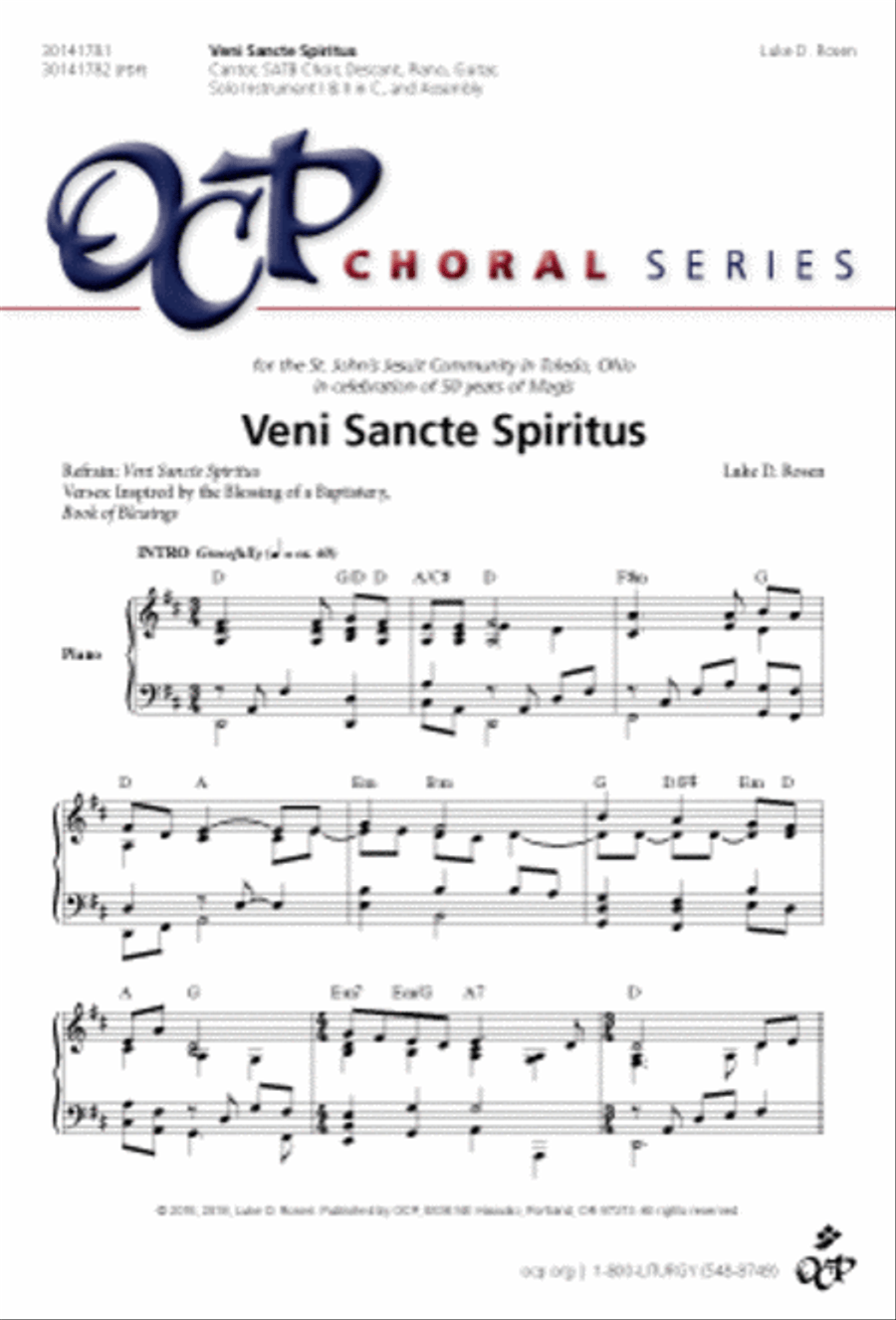 Veni, Sancte Spiritus Veni, Sancte Spiritus 4-Part scores gallery preview page 1