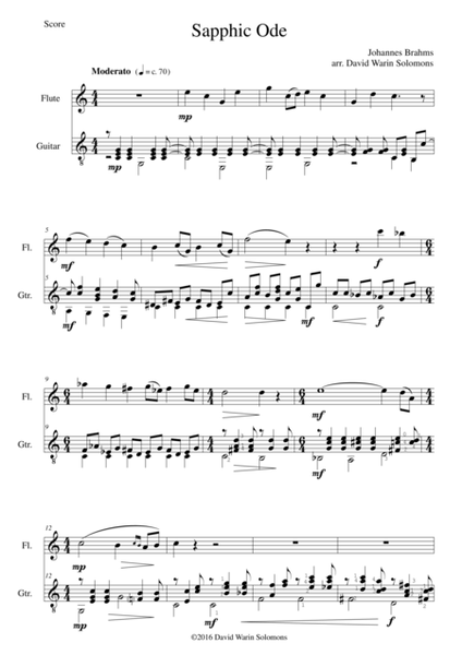Sapphic Ode for flute and guitar image number null