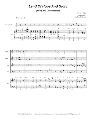 Land Of Hope And Glory (Pomp and Circumstance) (Brass Quartet and Piano)
