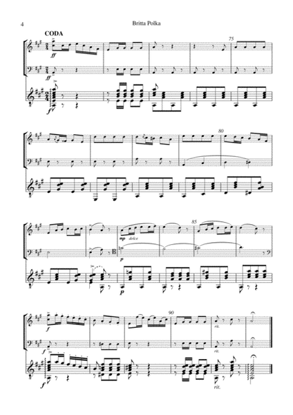 Britta Polka for violin, cello and guitar image number null
