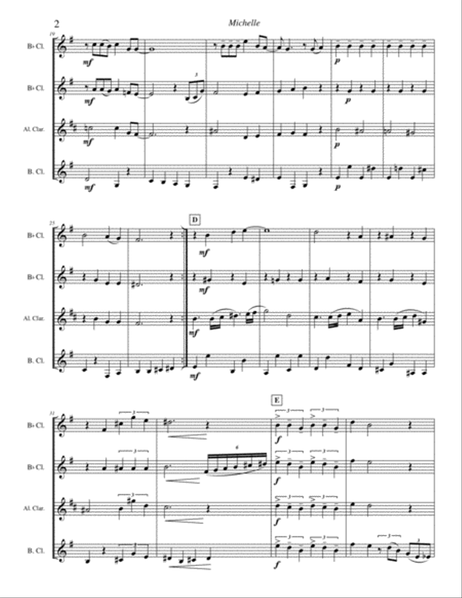 Michelle Woodwind Quartet scores gallery preview page 4