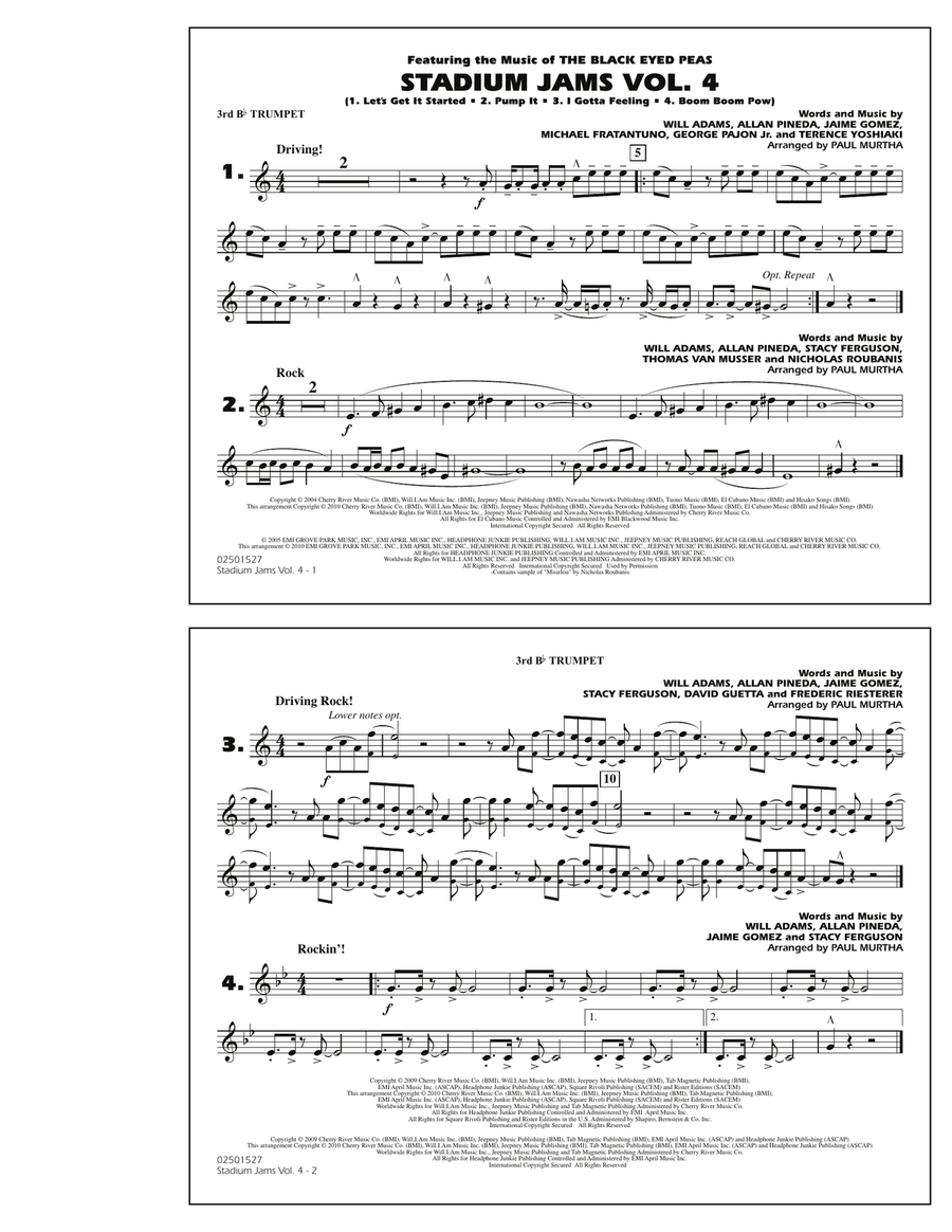 Stadium Jams: Vol. 4 - 3rd Bb Trumpet