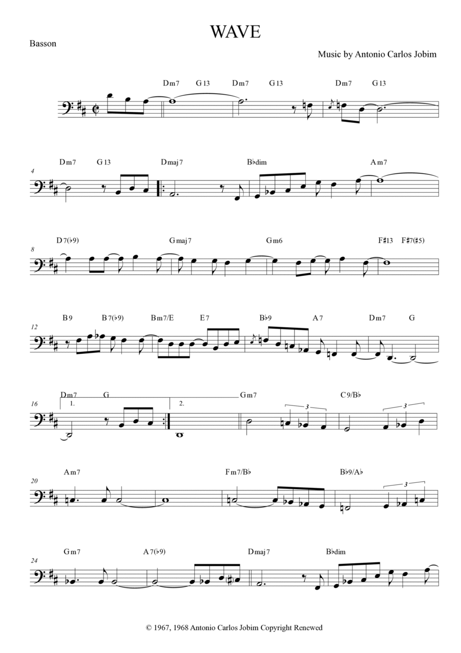 Wave Bassoon Solo scores gallery preview page 1