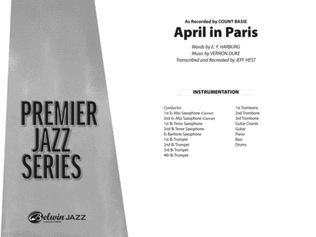 Book cover for April in Paris: Score