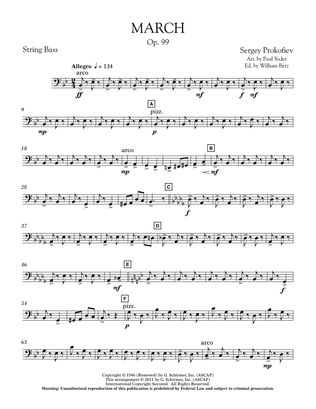 March, Op. 99 - String Bass