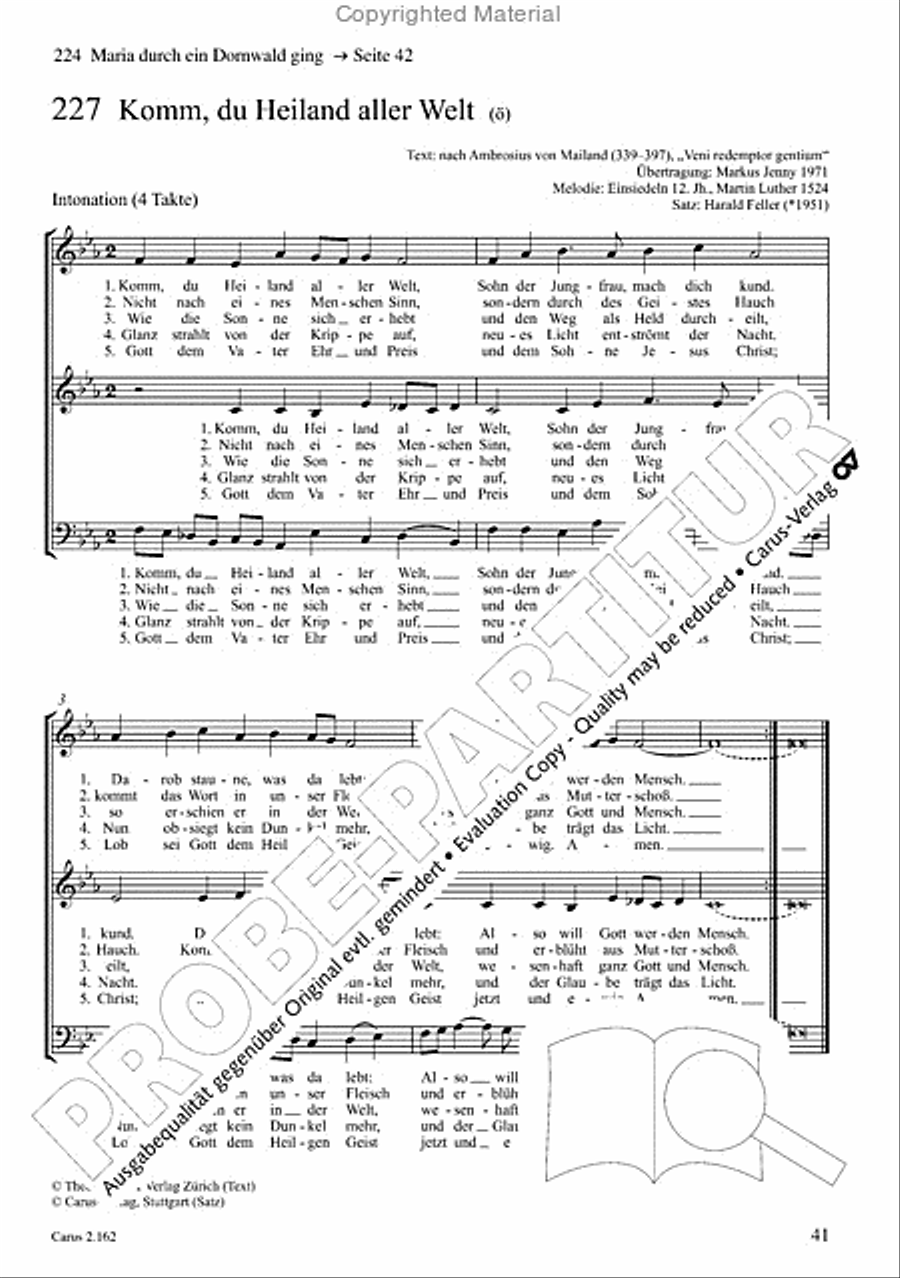 Chorbuch Gotteslob SAM 3-Part scores gallery preview page 42