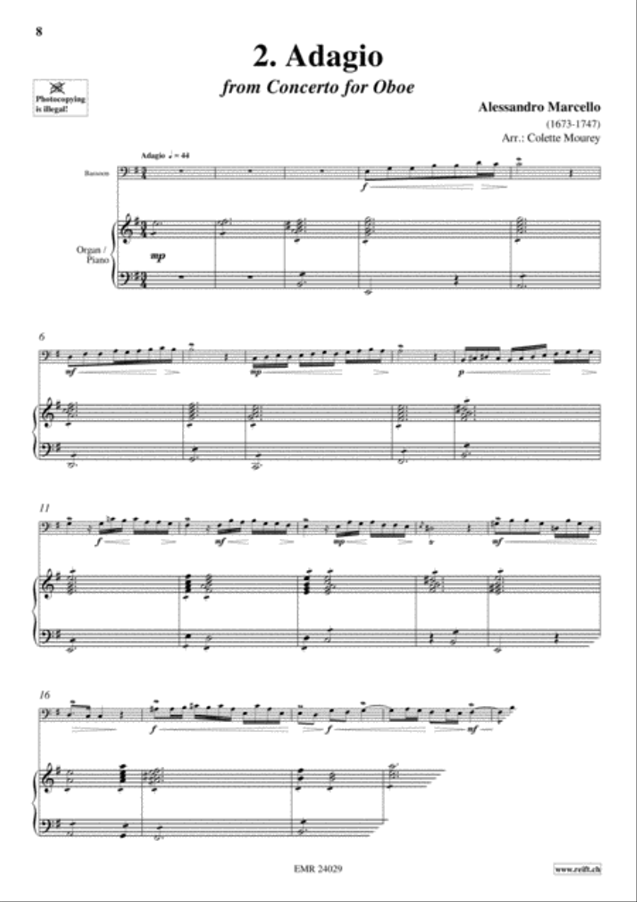 40 Greatest Baroque Hits Volume 1 Bassoon Solo scores gallery preview page 4