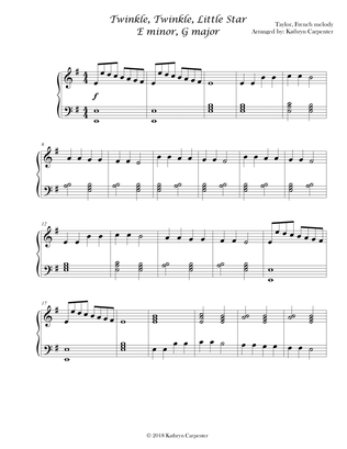 Twinkle, Twinkle Little Star (Intermediate Piano, Minor & Major)