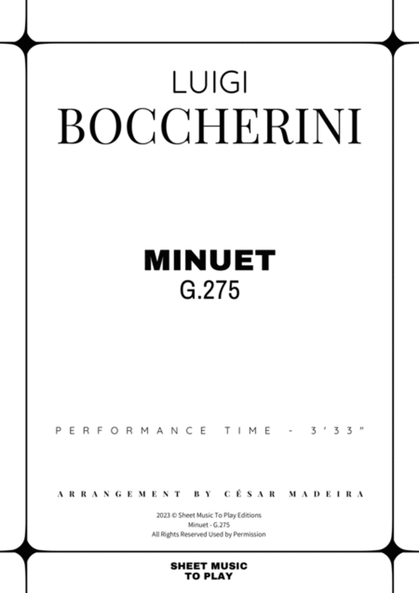 Minuet Op.11 No.5 - Flute and Piano (Full Score and Parts) image number null