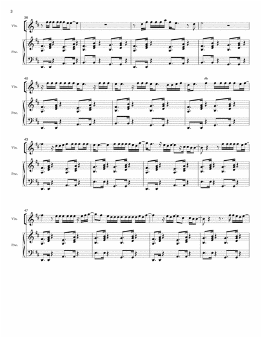 Mirrors Violin Solo scores gallery preview page 3