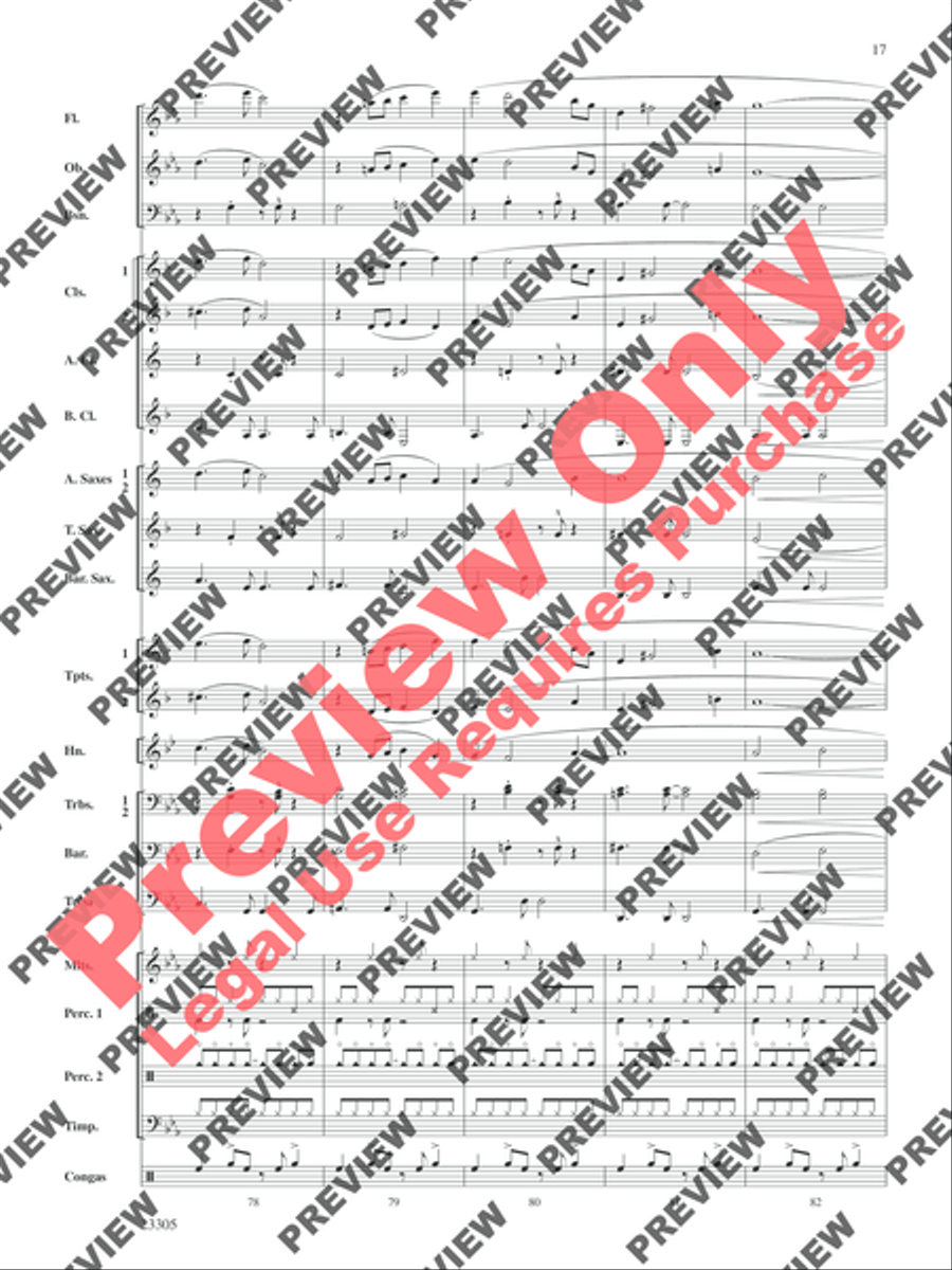 Spy Chase Concert Band scores gallery preview page 18