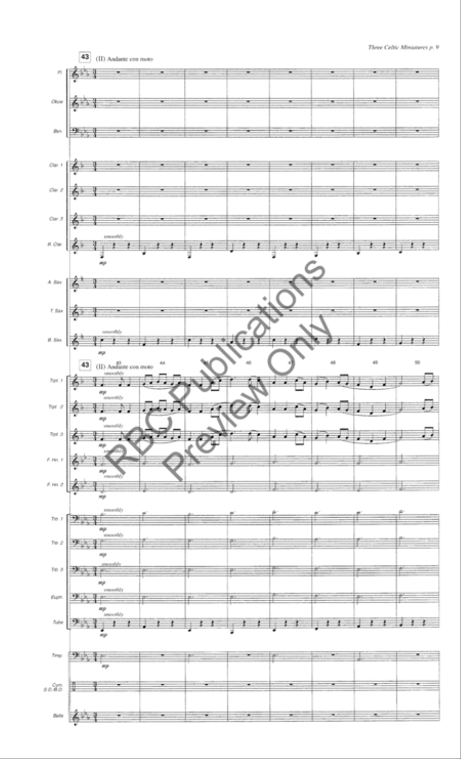 Three Celtic Miniatures (Score) Concert Band scores gallery preview page 12