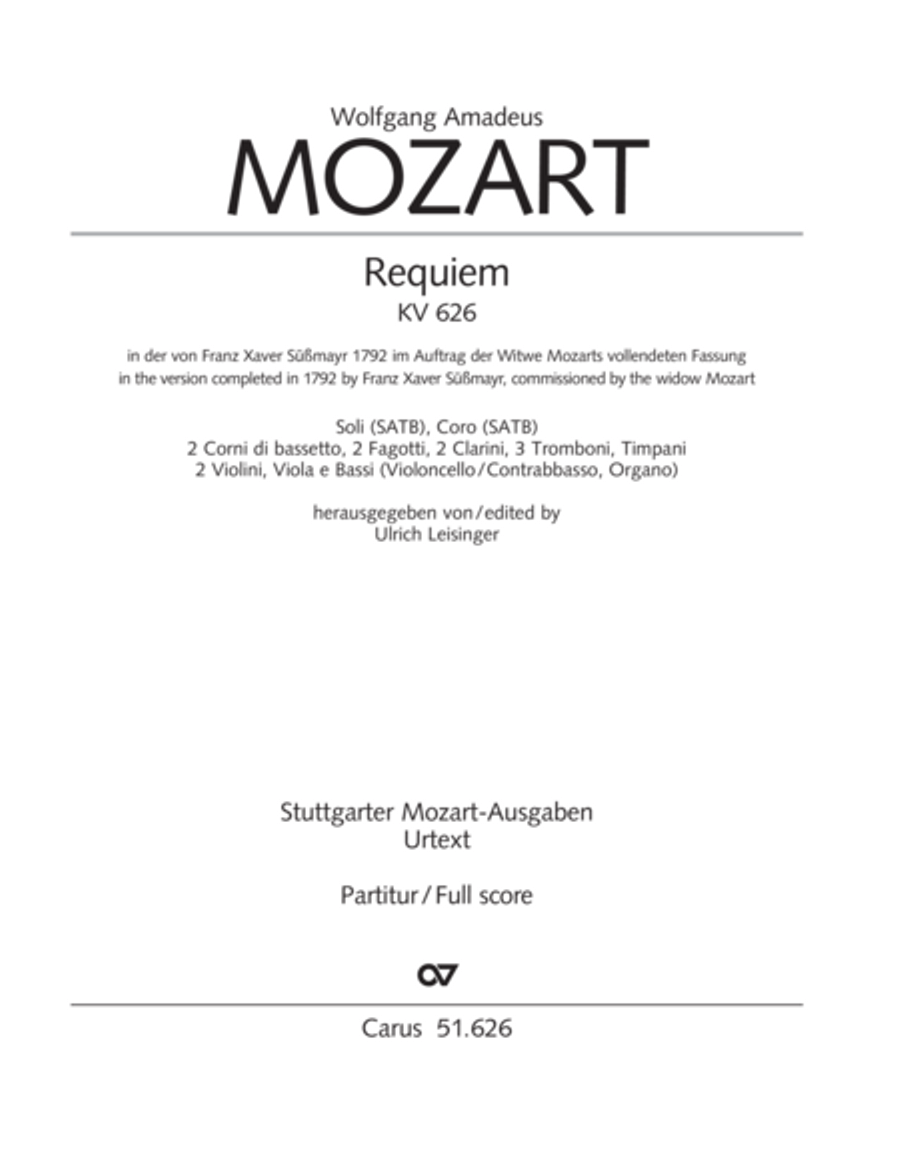 Missa longa in C major (Missa longa in C) 4-Part scores gallery preview page 2